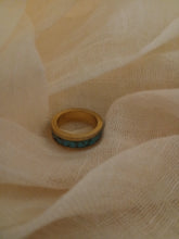 Load image into Gallery viewer, Gold Plated Turquoise Inlay Ring