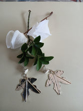 Load image into Gallery viewer, Pearlescent Maple Leaf Earrings