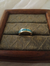Load image into Gallery viewer, Gold Plated Turquoise Inlay Ring
