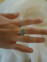 Load image into Gallery viewer, Gold Plated Turquoise Inlay Ring
