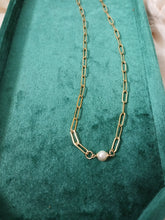 Load image into Gallery viewer, Gold Plated River Pearl Chain Necklace
