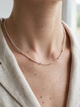 Load image into Gallery viewer, Silver Beaded Necklace Minimalist Charm
